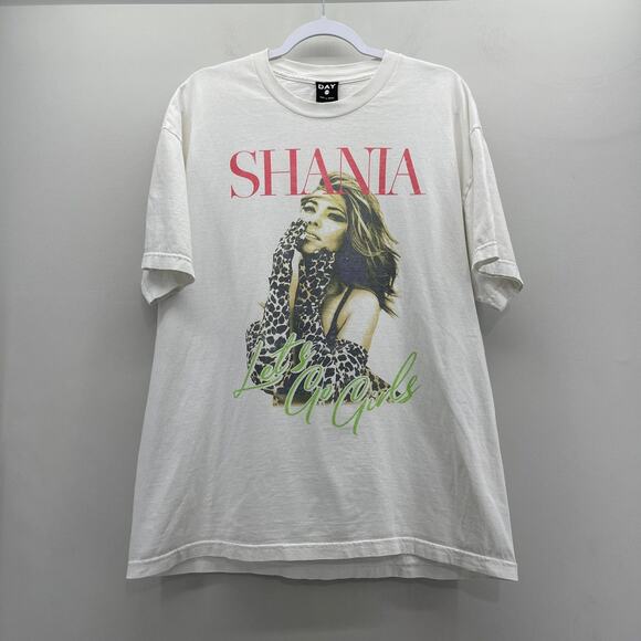 Daydreamer Shania Twain Let’s Go Girls Tee Womens Sm/Med White Short Sleeve - Picture 1 of 6